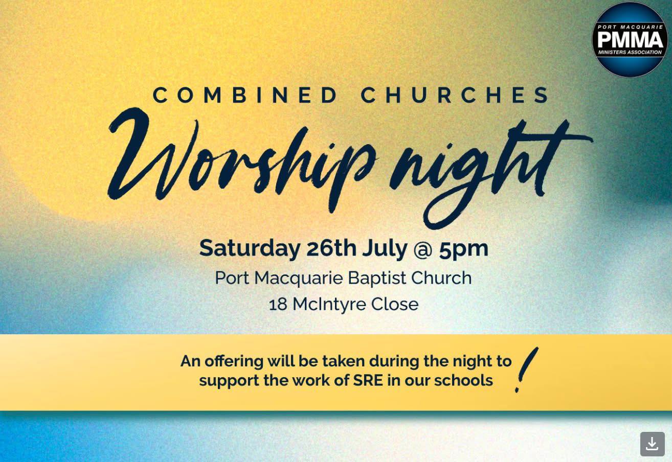 PMMA Worship Night 26 July 2025